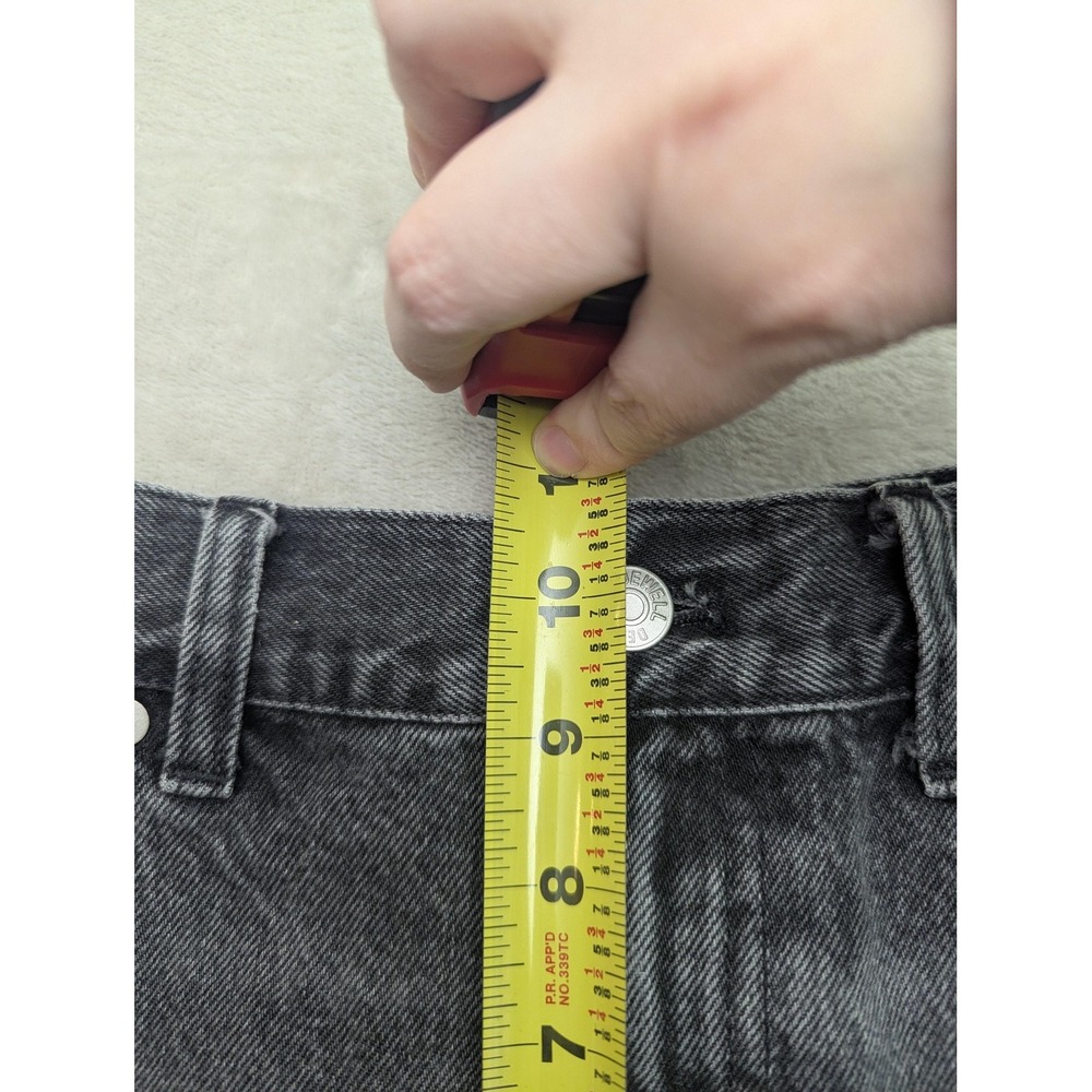 Madewell Relaxed Mid Length Denim Shorts Womens 26 Gray Cutoff Frayed Hem - Picture 10 of 15